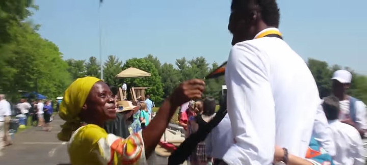 Tertsea and Ikpum joking around together the day of graduation.
