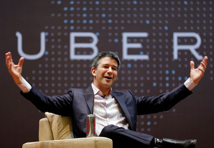 Uber CEO Travis Kalanick speaks to students during an interaction at the Indian Institute of Technology campus in Mumbai, India, January 19, 2016.