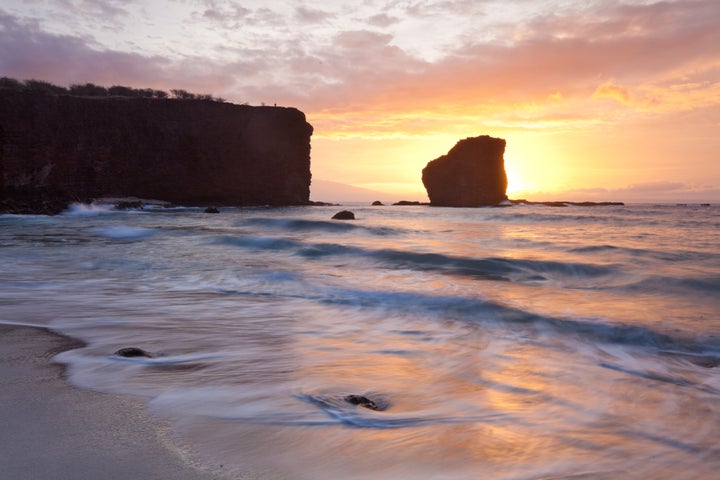 Lanai's landmark Puu Pehe, or "sweetheart rock."