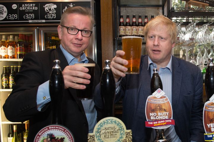 Michael Gove and Boris Johnson on the Brexit campaign trail