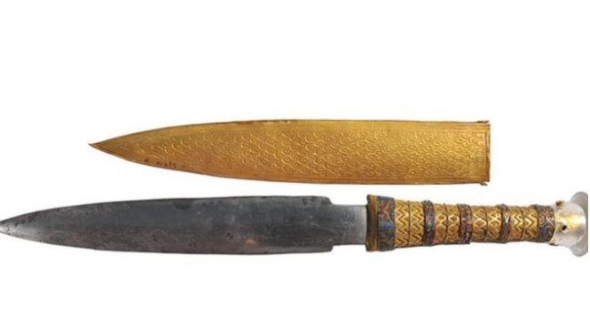 The dagger is one of two found entombed alongside the mummy of the boy king 