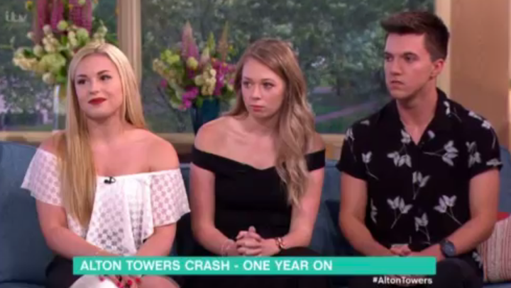 Alton Towers victims Vicky Balch, Leah Washington and Joe Pugh