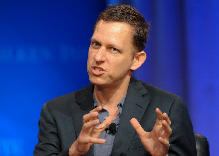 Peter Thiel, partner of Founders Fund, takes part in a panel discussion titled "When Past Performance Is a Guide: Using History to Make Sense of the Post-Crisis World" at the Milken Institute Global Conference in Beverly Hills, California May 1, 2013.