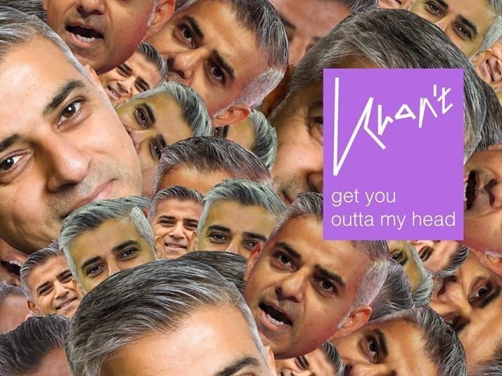 The advertisement for 'Khan't Get You Outta My Head' paying homage to Kylie Minogue