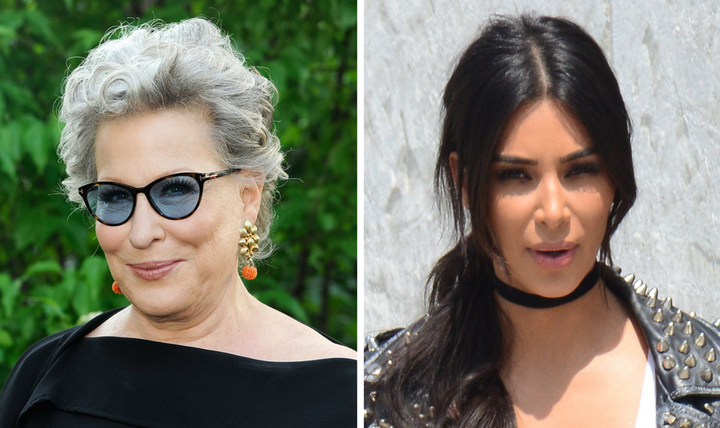 Bette Midler and the real Kim Kardashian. 