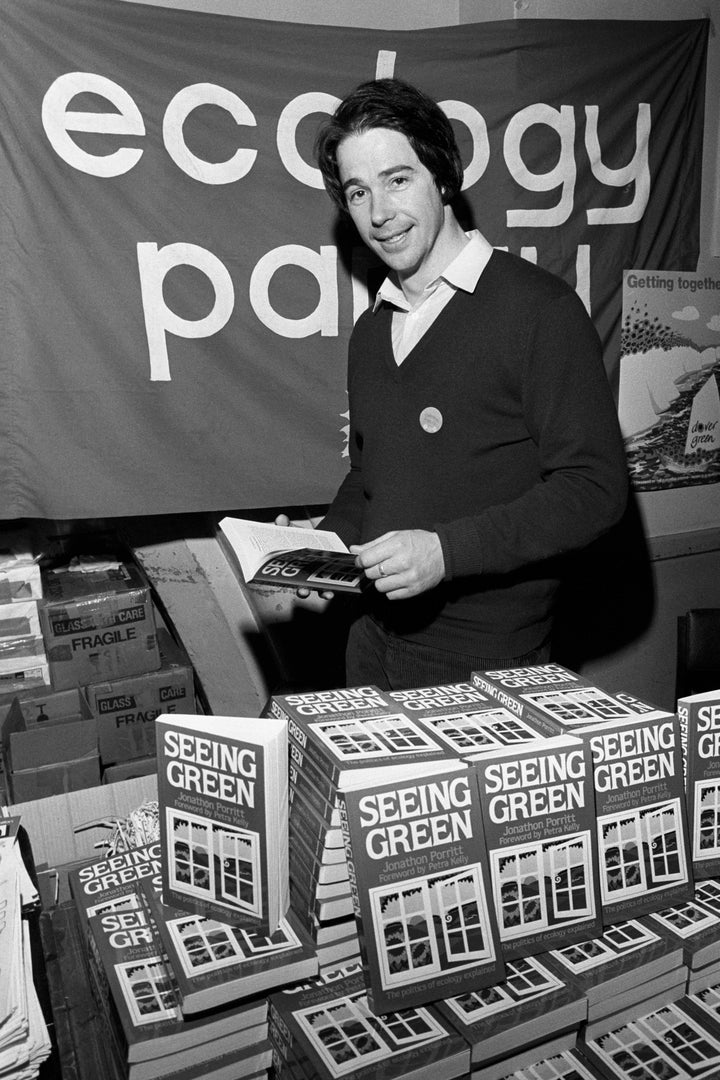 Jonathon Porritt, promoting his book 'Seeing Green', in 1984