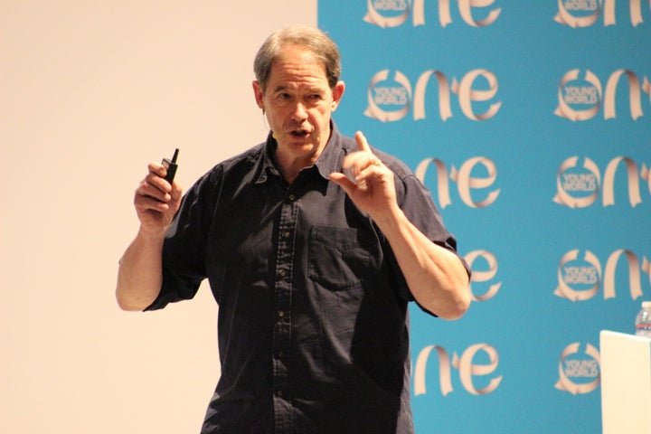 Sir Jonathon Porritt spoke at this year's One Young World environmental summit in Tucson, Arizona