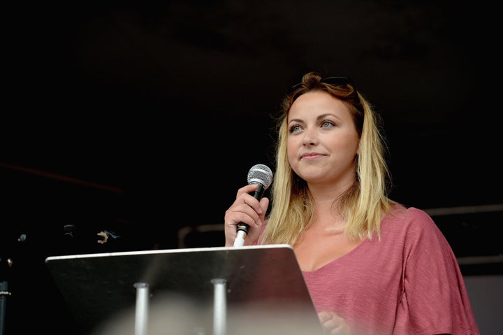 Singer Charlotte Church speaks at Parliament Square during an anti-austerity rally in June