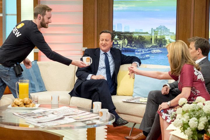 <strong>Not me, it's EU: David Cameron appears on Good Morning Britain on ITV</strong>