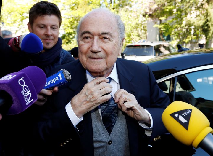 Sepp Blatter, pictured, Jerome Valcke and Markus Kattner awarded themselves pay rises and World Cup bonuses totaling £55 Million, FIFA has claimed