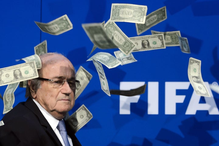 Sepp Blatter made it rain... Into his own bank account. 