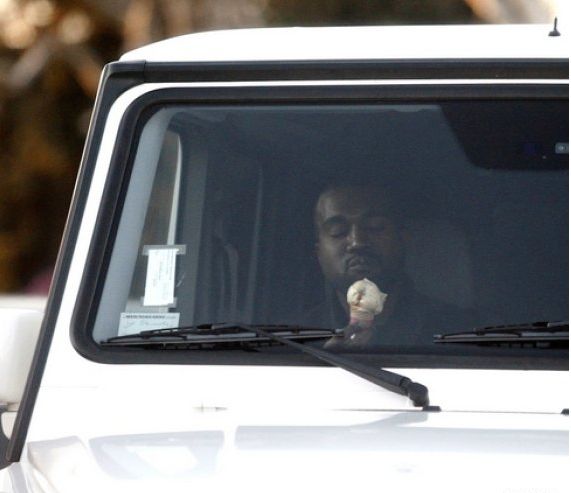 Kanye loves his ice cream.