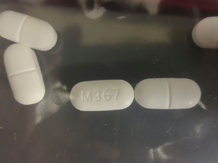 Counterfeit hydrocodone tablets recently seized in the investigation of a rash of fentanyl overdoses in northern California.