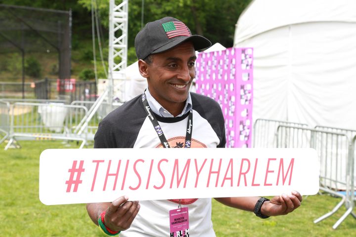 Marcus Samuelsson attends Harlem EatUp!, an annual food festival he founded to showcase the vibrant food and culture of the neighborhood.