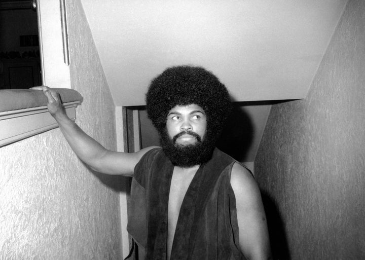 Muhammad Ali wears a beard and wig for his acting debut in the Broadway musical "Buck White" in New York City.