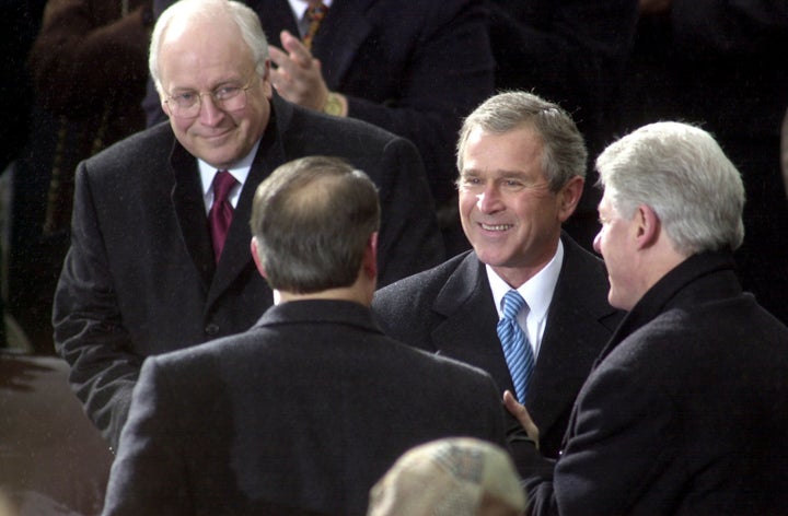 George W. Bush at his inauguration in 2001. 