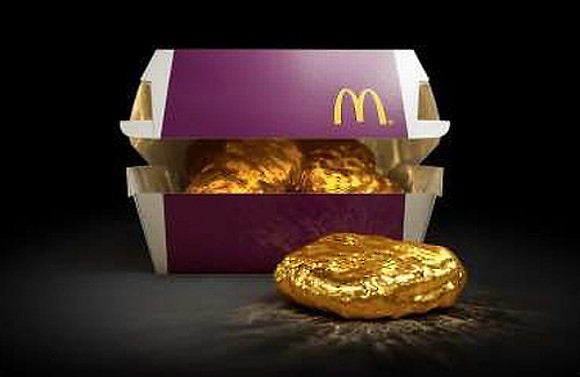 McDonald's Japan is hoping to spark a gold rush over their Chicken McNuggets by offering an 18-karat gold nugget.