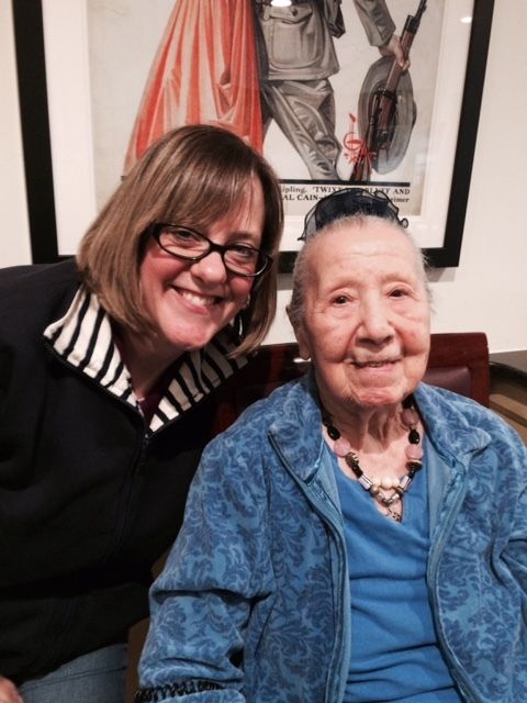 The author with great-aunt Anna, age 104. May 2016.