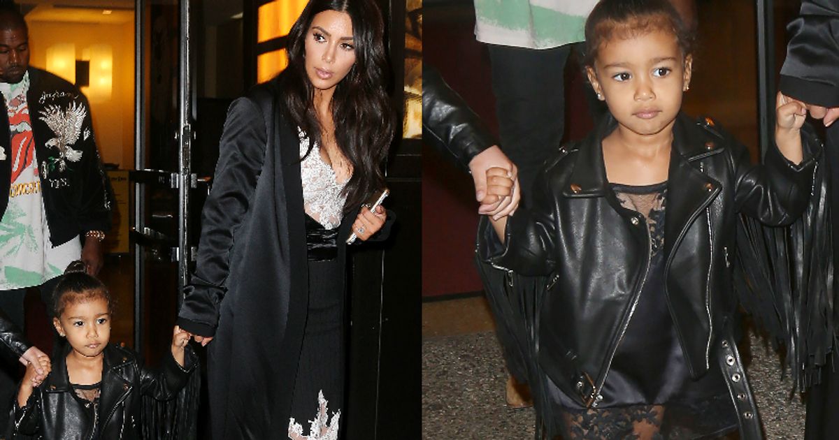 Kim Kardashian And North West Rock Matching Dresses To Celebrate Kanye ...