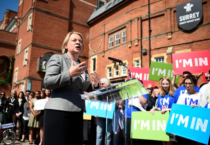 Green Party leader Natalie Bennett with the Brompton bike just in the background