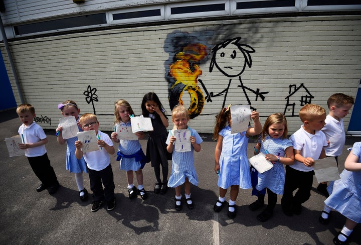 The painting left for children at Bridge Farm Primary School