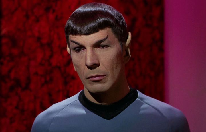 Leonard Nimoy plays Spock in an episode of "Star Trek: The Original Series."
