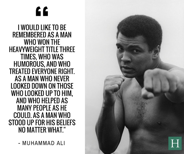 An excerpt from Ali's autobiography, The Soul of a Butterfly, perfectly sums up how we'll remember the legend.