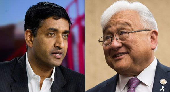 Attorney Ro Khanna (left) defeated Rep. Mike Honda (D-Calif.) on Tuesday.