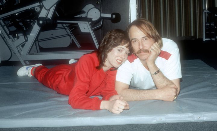 MacKenzie Phillips poses with her father John Phillips in a New Jersey drug rehab center on December 1, 1980.