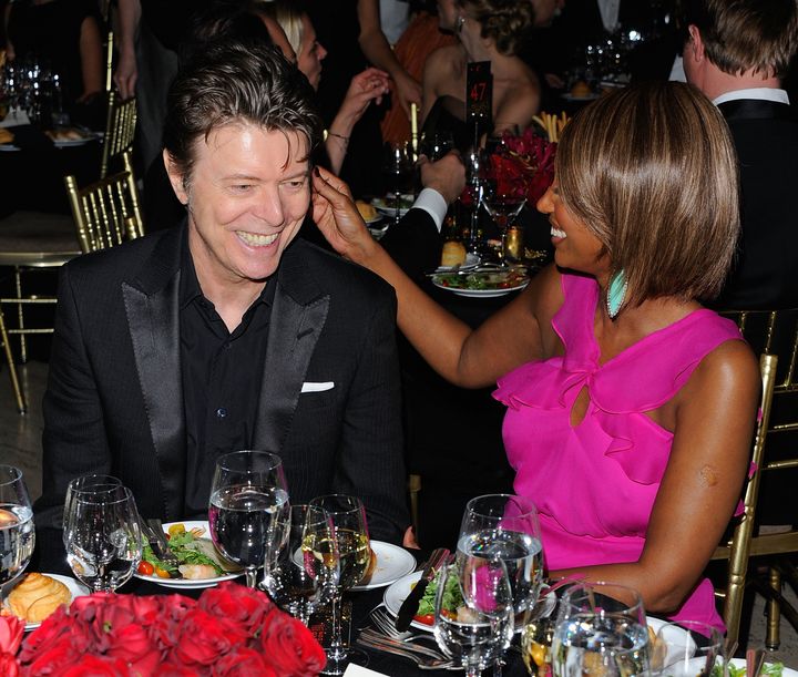 <strong>David Bowie and Iman at a charity gala in 2011</strong>