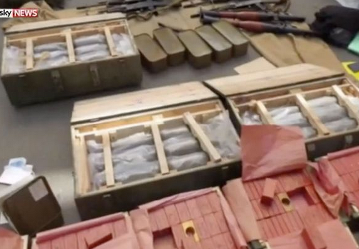 <strong>Police said Moutaux had an arsenal of weapons including 125kg of TNT</strong>