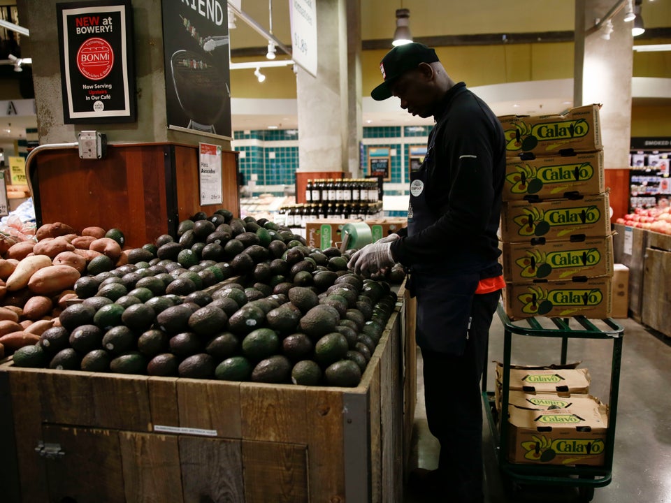 Fruit sits on display inside a Whole Foods Market in New York