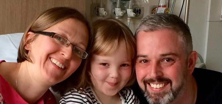 Sarah and Antony Cross with their daughter, Erin