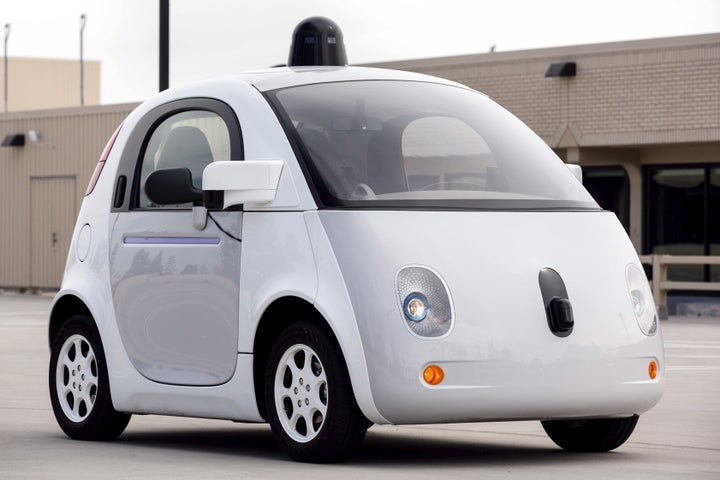 A prototype of Google's own self-driving vehicle.