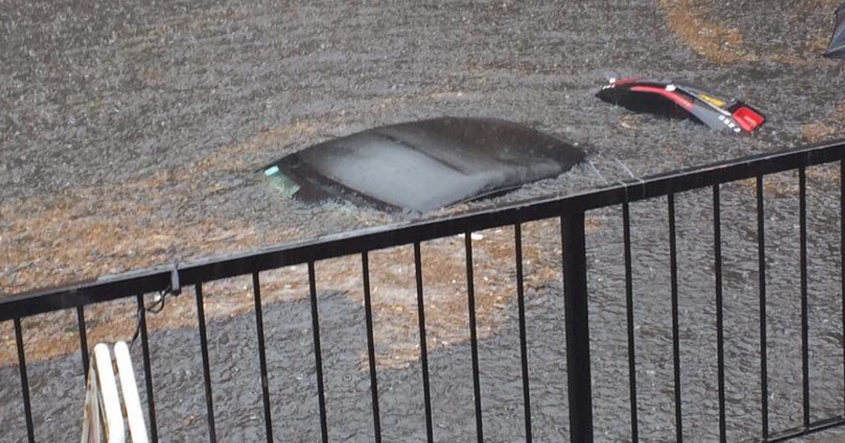 Wallington Flash Floods In London Caused By Torrential Rain Submerge