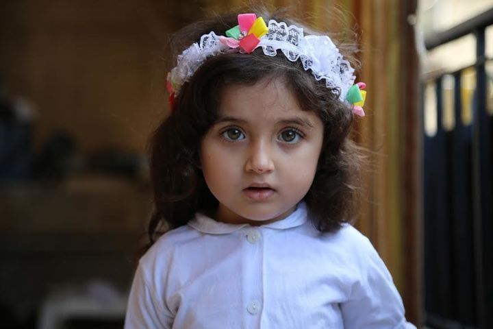 WFP aims to feed 1,400 Syrian refugees between the ages of 3 and 4 who living in Beirut, Lebanon, for a full year. Pictured here, a young Syrian beneficiary named Sham.