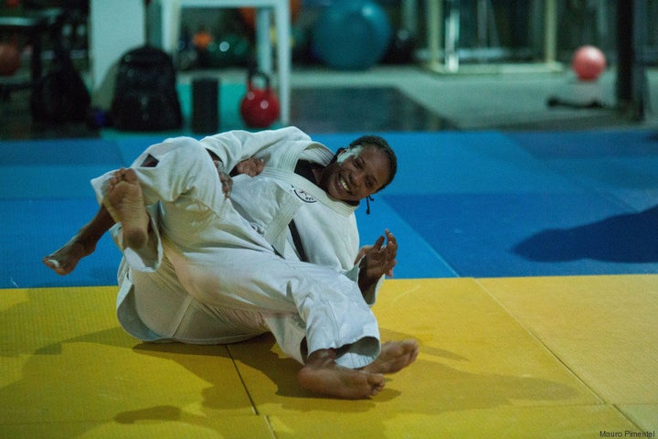 Yolande Mabika attends daily judo classes and trains with renowned Brazilian judoko Geraldo Bernardes.