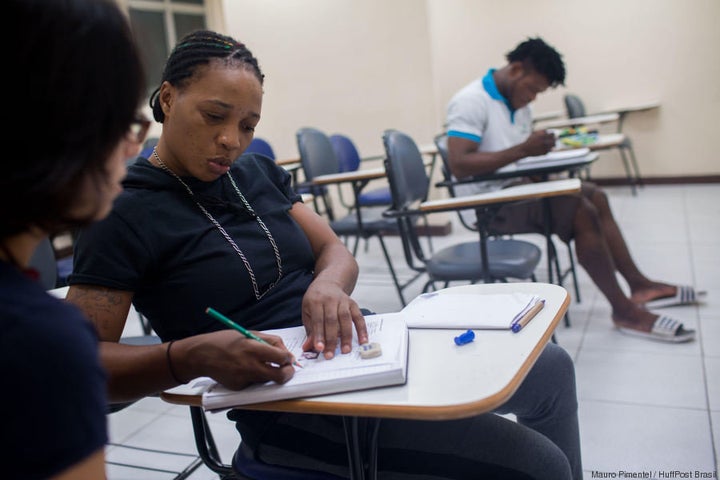 Yolande Mabika attends Portuguese classes alongside her daily judo training.