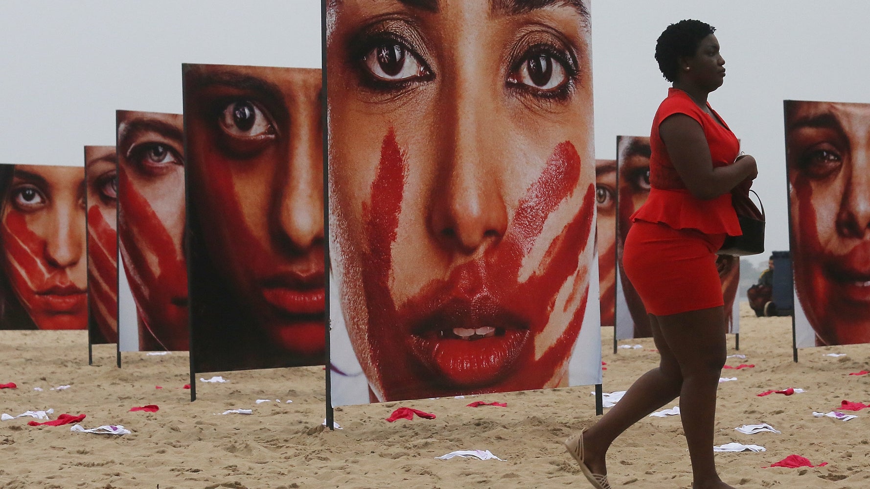 Brazil's Copacabana Beach Dotted With Underwear To Protest Violence Against  Women