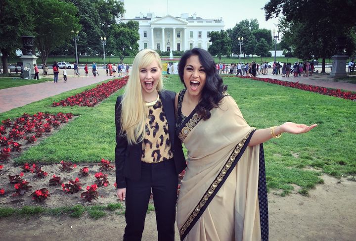 "Dream, Girl" director Erin Bagwell and producer Komal Minhas at The White House for a screening of their film.