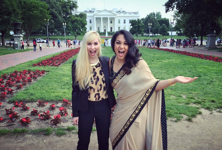 "Dream, Girl" director Erin Bagwell and producer Komal Minhas at The White House for a screening of their film.