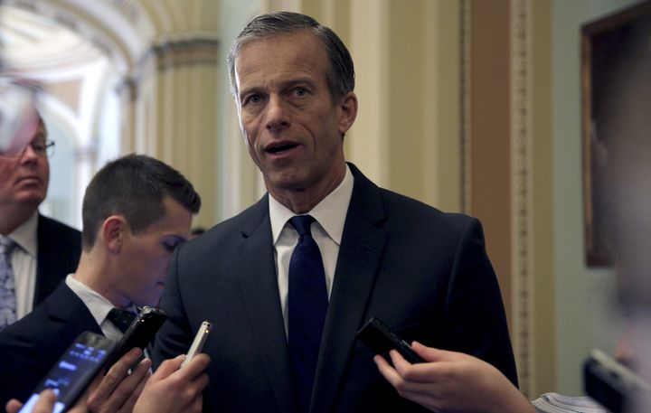 Sen. John Thune (R-S.D.) is hoping to God that Trump stops saying awful things that could hurt GOP senators' reelection chances.