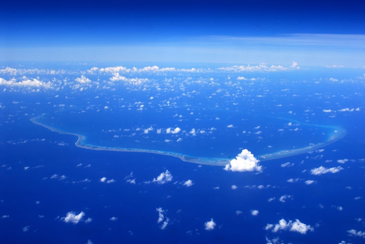 Enewetak Atoll pictured from above. 