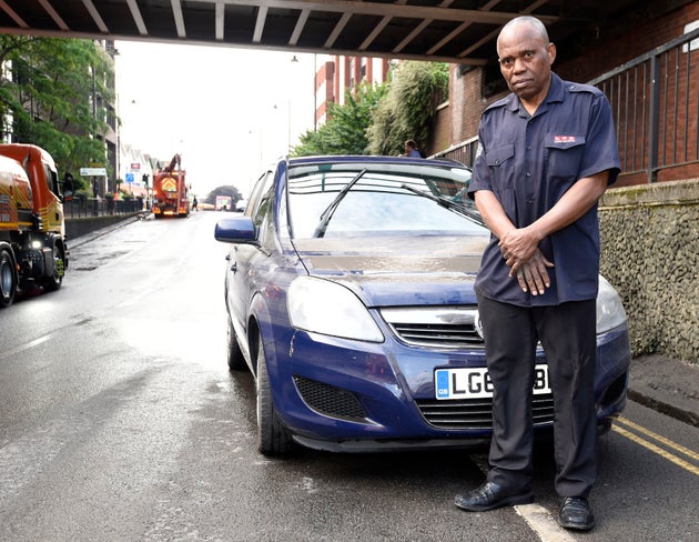 Darlington Imoh had to be rescued from from his Vauxhall