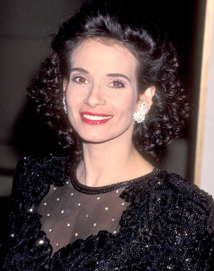 Theresa Saldana, pictured in 1994 at the Golden Globe Awards, also became known for victim advocacy work after she was attacked by a stalker in 1982.