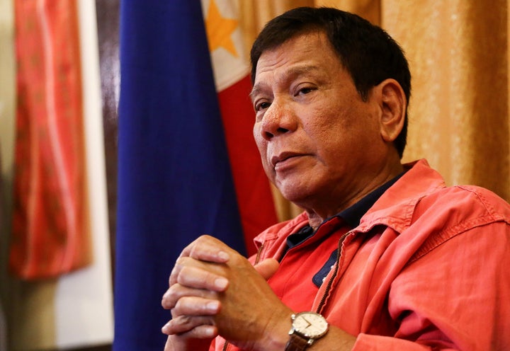 The Philippines' president-elect Rodrigo Duterte speaks during a press conference in Davao City, in southern island of Mindanao on May 26.