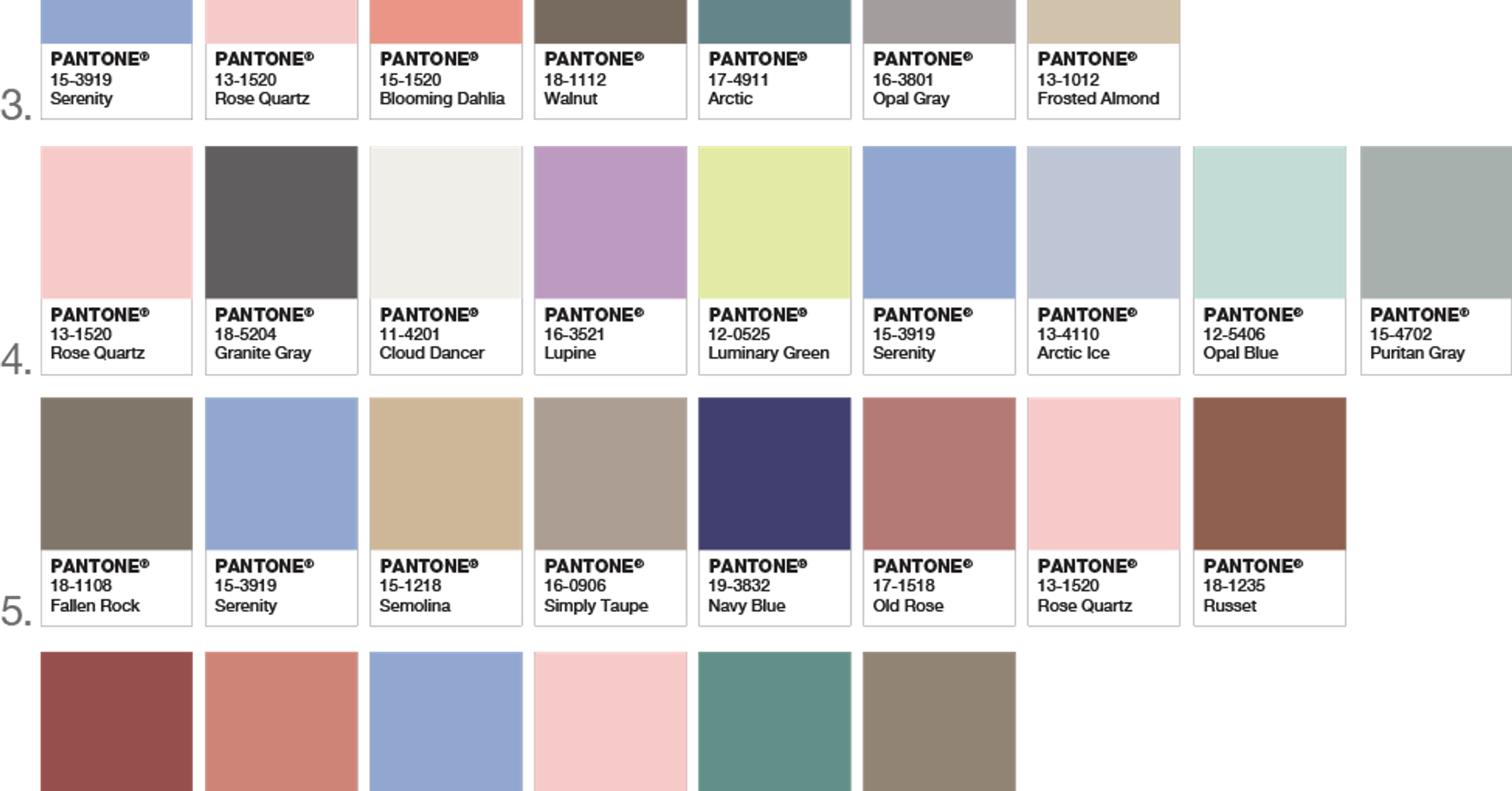 Pantone Color Names