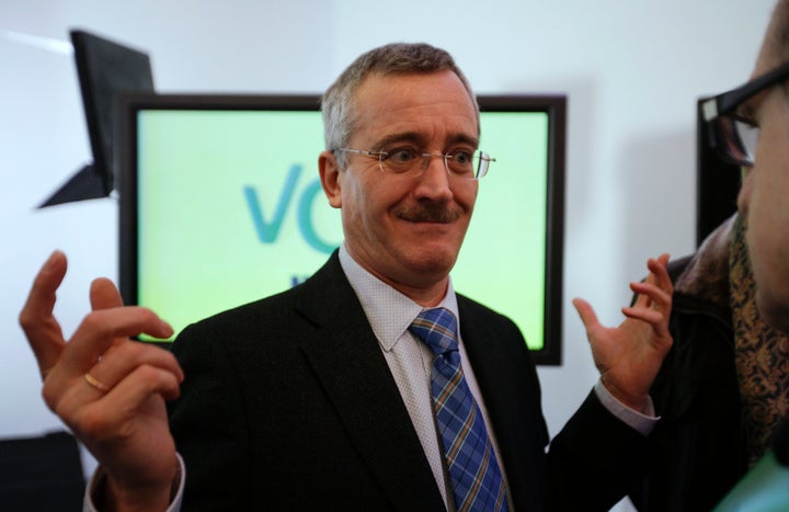 Jose Antonio Ortega Lara before the presentation of his new political party VOX in Madrid Jan. 16, 2014.