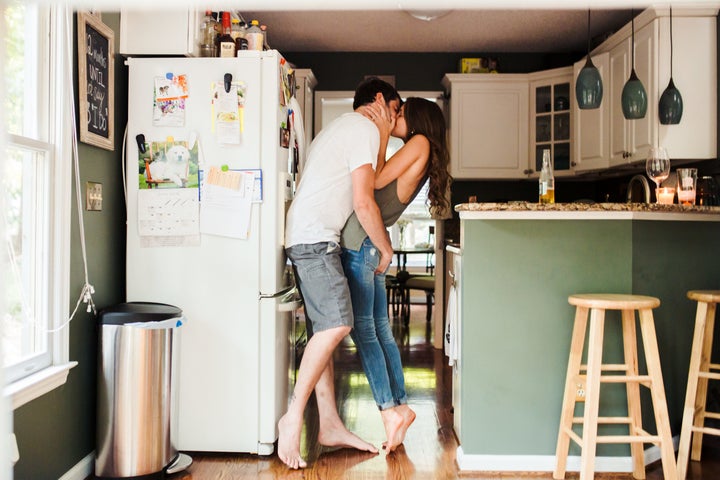 No need for a lot of fanfare when it comes to your engagement photos. This couple's low-key shoot is proof of that. 