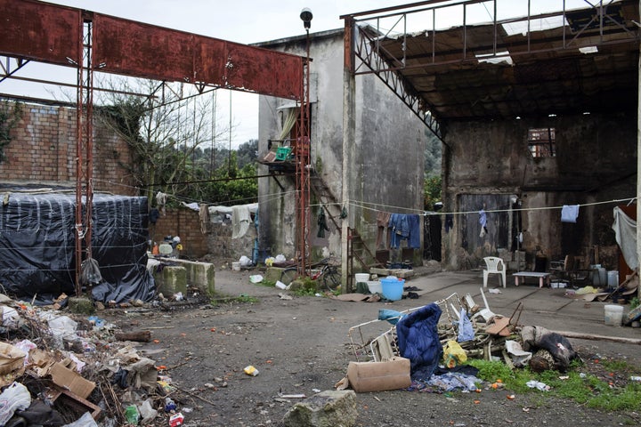 A seasonal shelter for migrants who work in the orange groves of Rosarno, a city in Italy's Calabria region, on Jan. 11, 2010. A policeman killed a young migrant from Mali at a different camp on Wednesday.